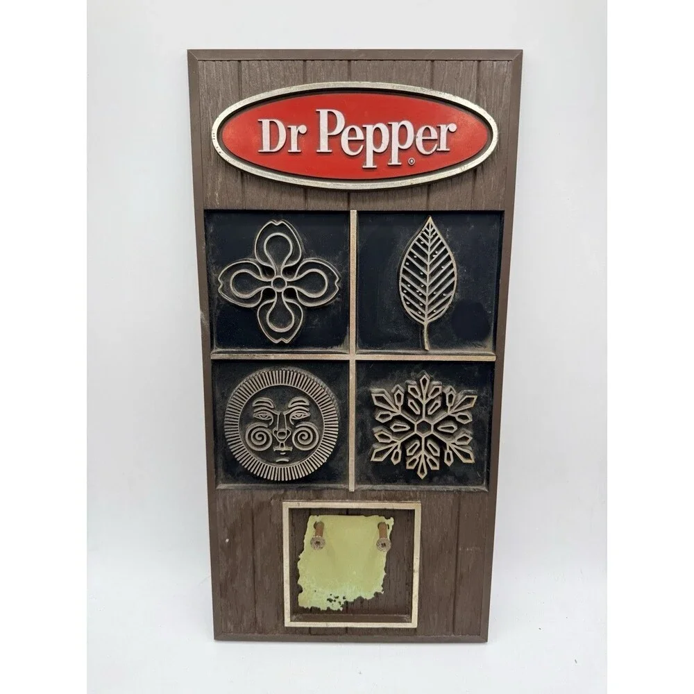 Vintage 1970 Dr. Pepper Tear Off Calendar Advertising Sign 16